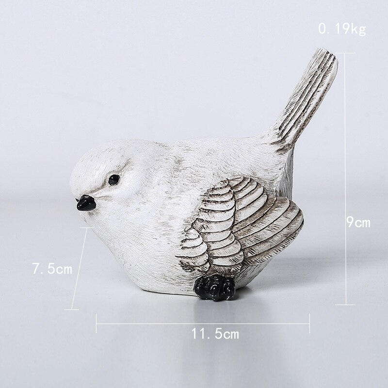VILEAD Resin Bird Ornaments Cute Simulation Bird Figurines Statue of Home Decoration Hotel Office Desktop Decor Sculpture Crafts: A