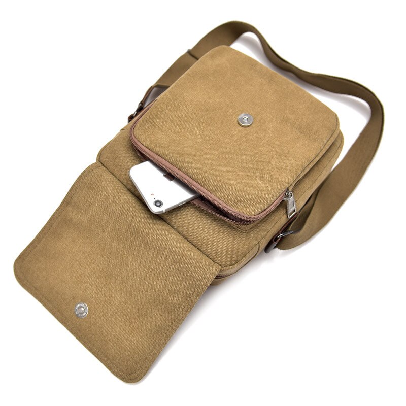 Men Messenger Bags Canvas Men Handbags Spring and Summer Travel Bags 3 Colors 21*26*8CM Srtip 150CM D7003