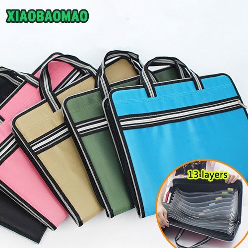 Oxford cloth waterproof Expanding Wallet Convenient Category Management folder rectangular folders package shape Expanding Walle