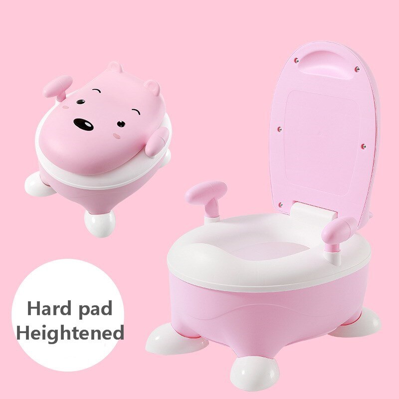Dossier confortable dessin animé Pot enfants Pot bébé toilette pour garçons enfants bébé Pot formation filles Portable toilette bassin: Heighten pink 1
