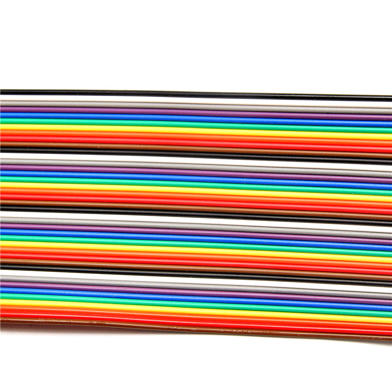 Câble plat en ruban de couleur pour connecteur FC dupont de 1.27mm 40P de 1 mètre