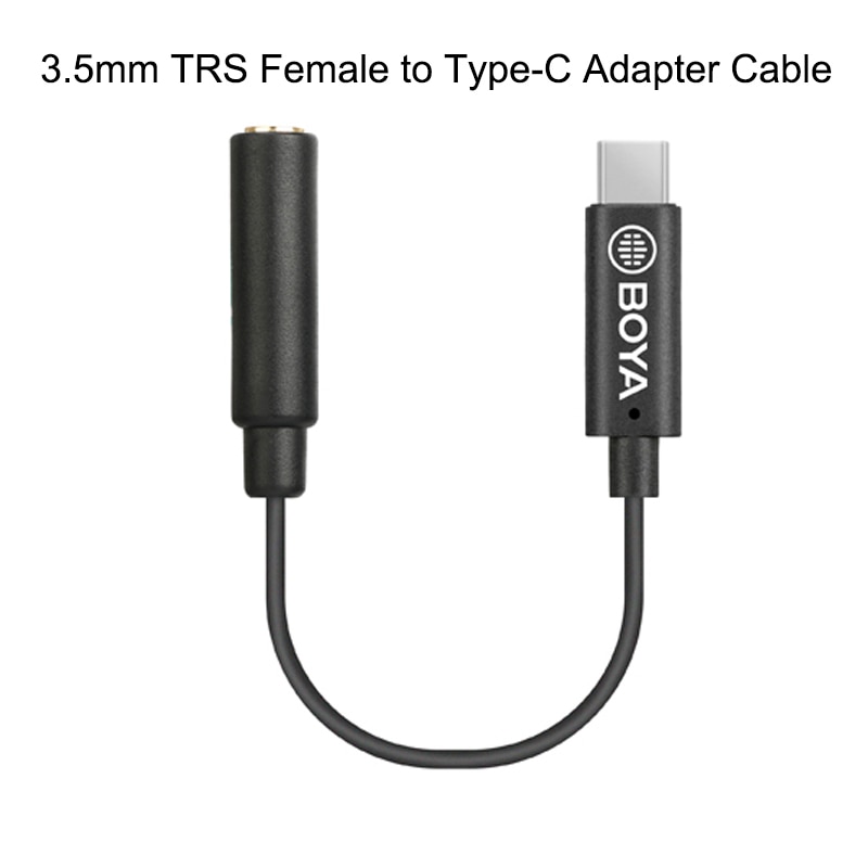 BOYA-Cable adaptador BY-K6 de 3,5mm TRS hembra a tipo C para DJI OSMO Pocket, estabilizador de vídeo, cardán, conectar al micrófono de la cámara