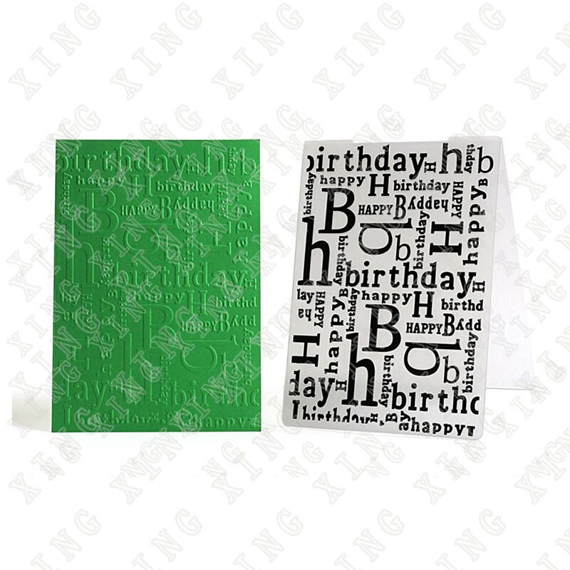 Happy Birthday 3d Embossing Folders Template Rectangle Paper Card Making Album Embossing Scrapbooking 148 X 105