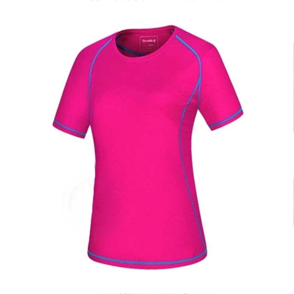 Vrouwen Slanke Outdoor Sport Running sneldrogende Korte Mouwen Crew T-shirt