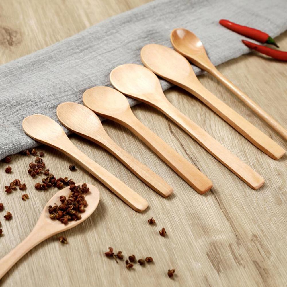 Wooden Spoon Bamboo Kitchen Cooking Utensil Tool Soup Teaspoon Catering For Kicthen Wooden Spoon
