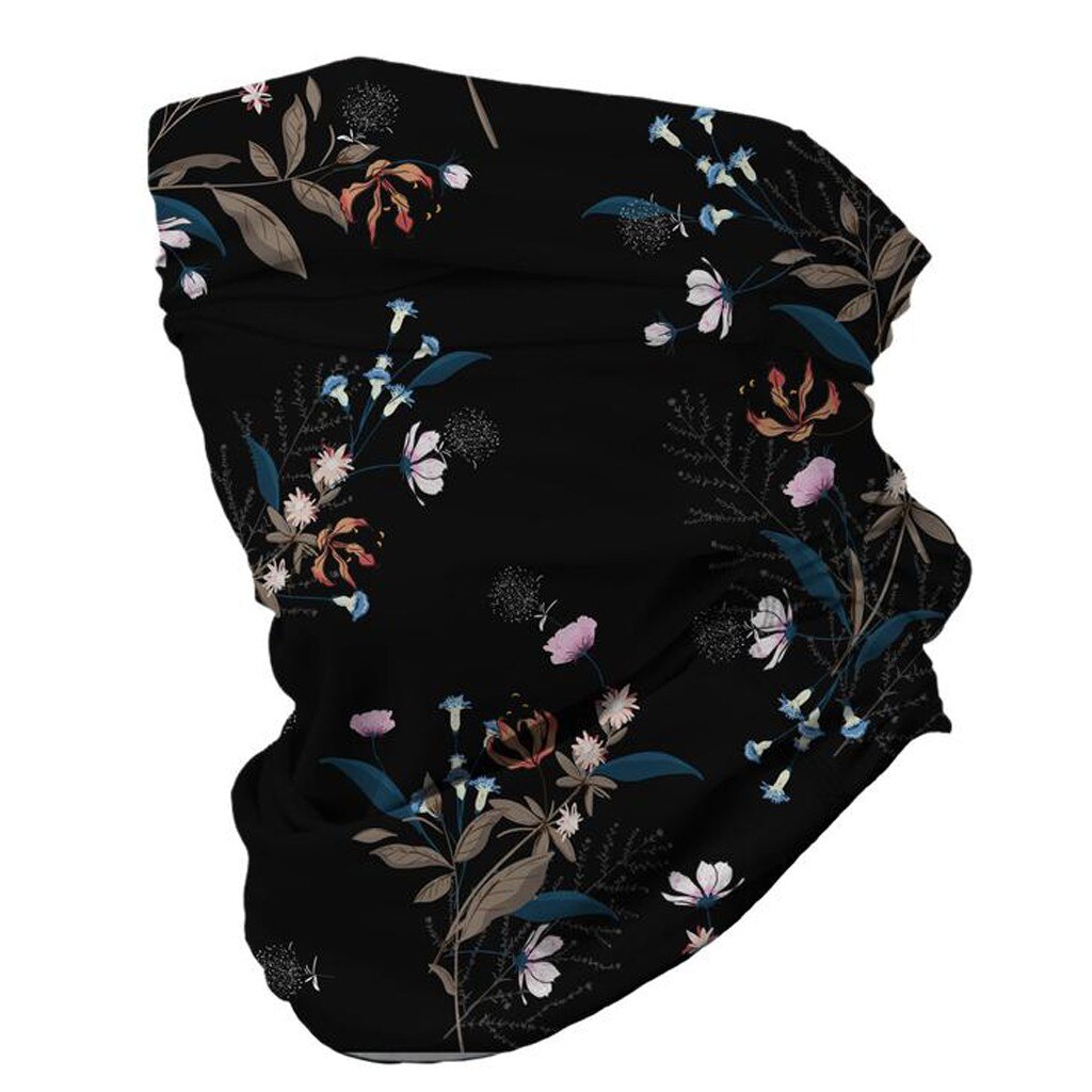 25# Face Cover Scarves Print Elastic Face Scarf Headband Turban Scarf Dust-proof Neck Tube Cycling Face Bandana Magic Hood Scarf