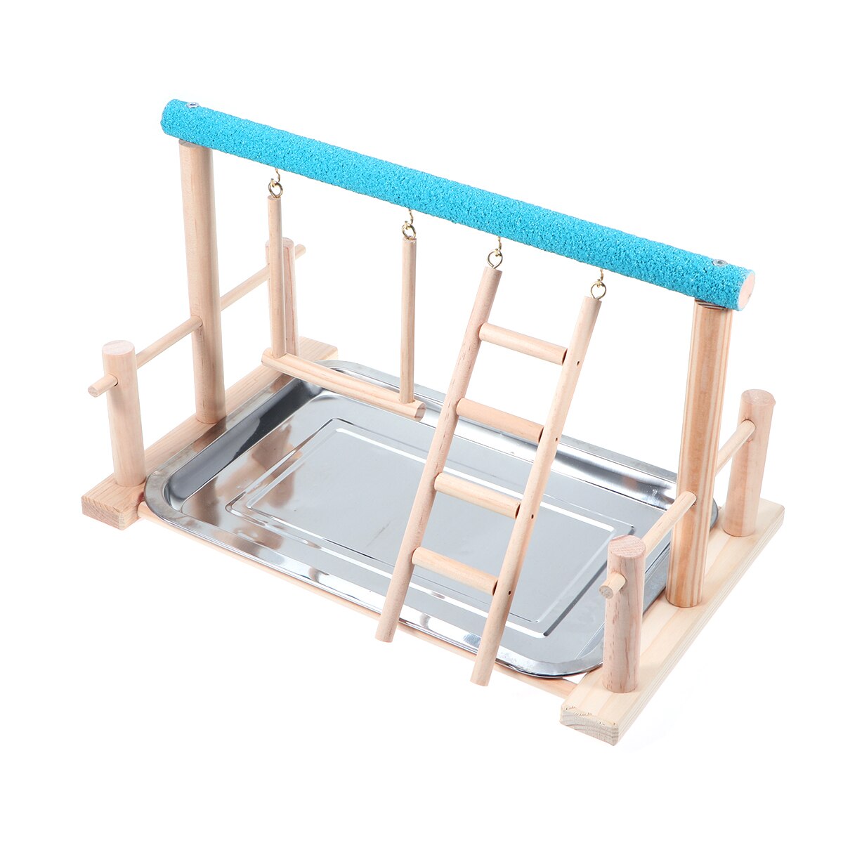 Solid Wood Parrot Playground Stand Pet Bird Stand Bird Roosting Frame Grind Arenaceous Stick