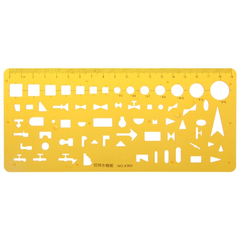 Architectural Template Ruler Drawing Stencil Measuring Tool Student: 5AC1100485
