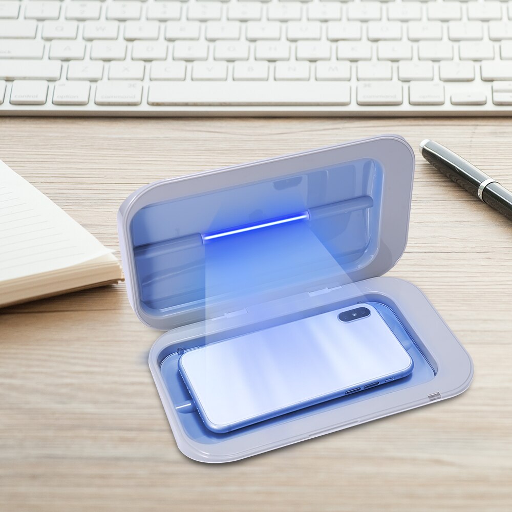 Portable UV Sterilizer Cabinet Phone Disinfectant UV Cleaner Mobile Double Ultraviolet Disinfection Lamp Mini sterilization Box