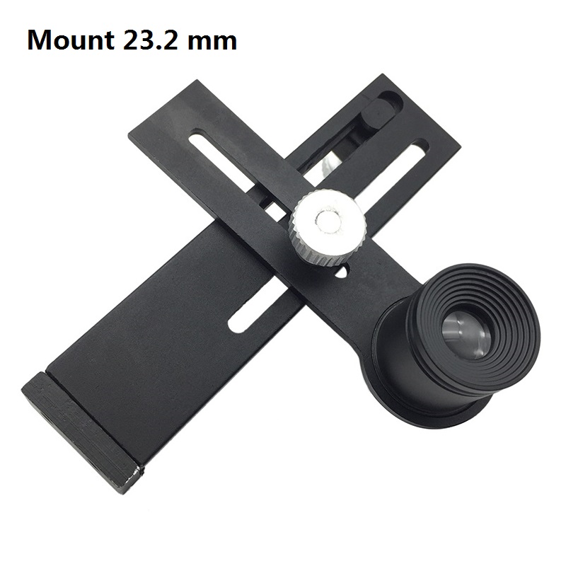 Adaptateur universel de support pour téléphone portable avec pince de téléphone oculaire 10X se connecter avec un Microscope stéréo: Mounting 23.2 mm