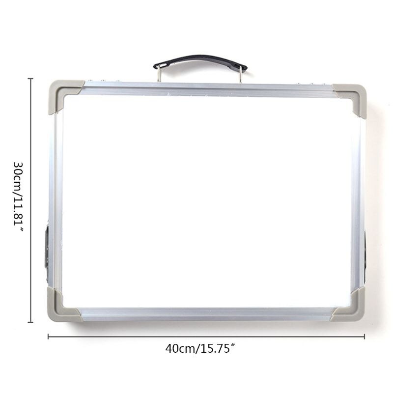 Desktop Foldable Erase Whiteboard Portable Drawing Writing Message Board with Marker Pen Magnetic Buttons School Office Supplies