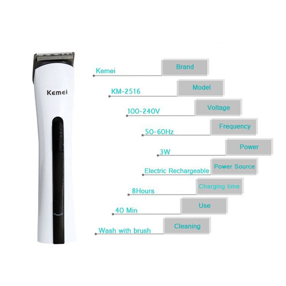 Kemei hair clipper hair trimmer cutting beard trimmer electric shaving machine rechargeable electric razor barber for man tool