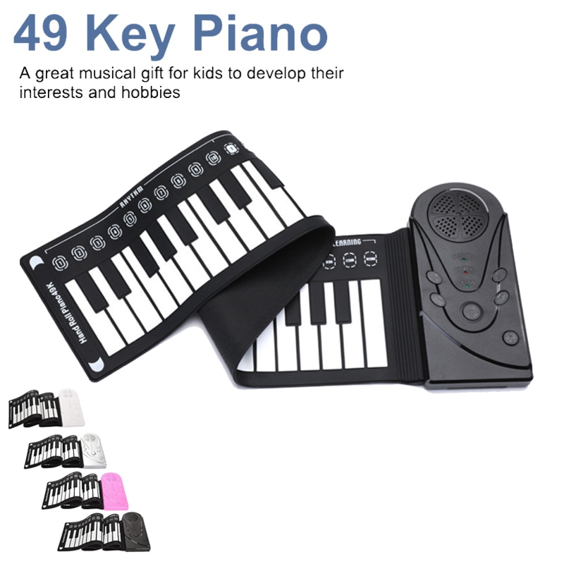 49 Toetsen Professionele Opvouwbare Flexibele Piano Usb Midi Output Siliconen Flexibele Toetsenbord Elektronische Piano &#39;S Beginner Instrument