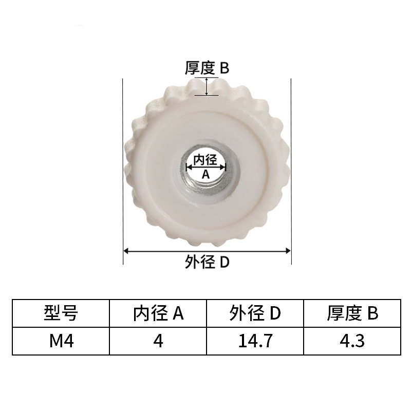 M4 śruba ręczna nakrętka plastikowa gumowa nakrętka śruba ręczna nakrętka plastikowa nakrętka kwiatowa nakrętka gałka Mut: biały