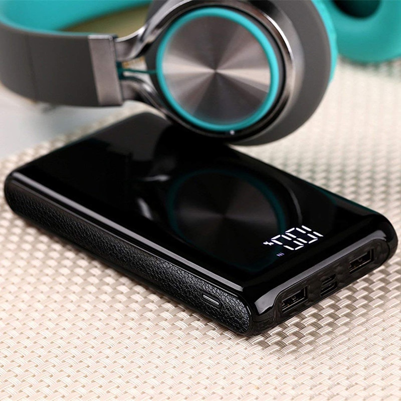 Portable 5V 6x18650 Power Bank Box Black Shell Case DIY Type-C Micro Dual USB Battery Box For IPhone Cellphone Chargeing Case