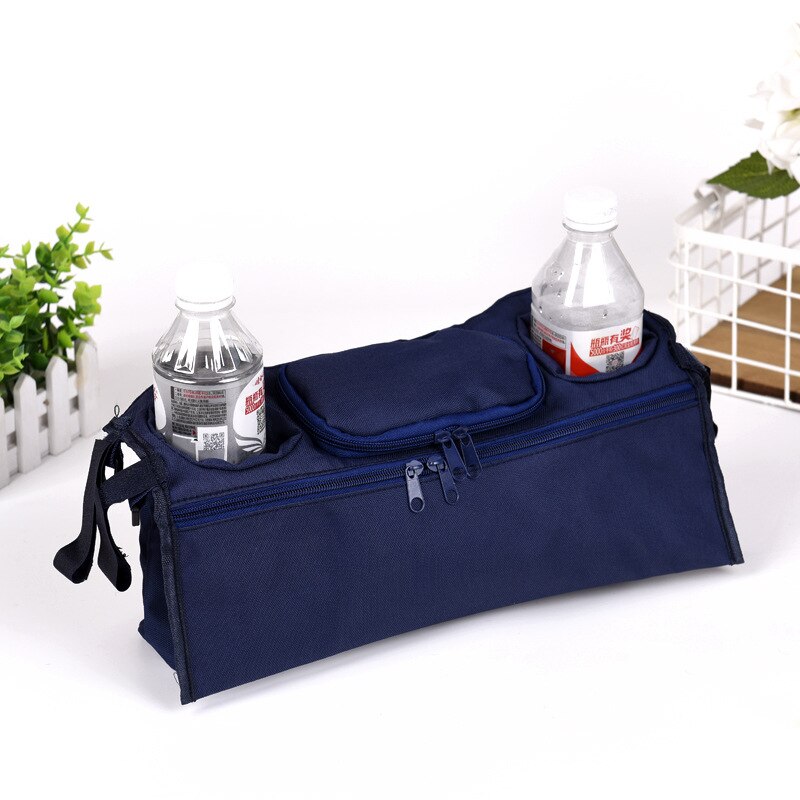 Kinderwagen Organizer Baby Kinderwagens Vervoer Fles Cup Houder Tas Voor Kinderwagen Buggy Kinderwagen Accessoires Rolstoel Tas: Deep Blue