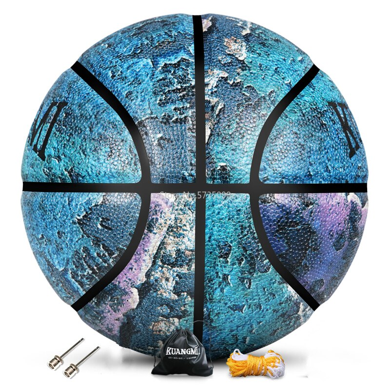N. 7 street personalità fantasia heavy metal basket basket PU pelle outdoor indoor competizione allenamento pallacanestro