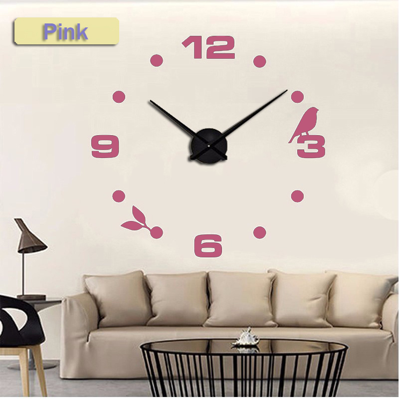 Grande horloge murale 3d auto-adhésive | Horloge numérique murale de grande taille, Style moderne comme d'anniversaire, ,