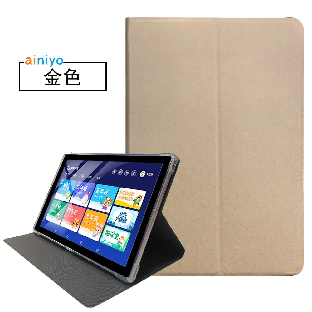 Pu Lederen Beschermhoes Voor Teclast M18 10.8 Inch Tablet Pc, beschermhoes Voor Teclast M18 + Stylus Pen: gold-B