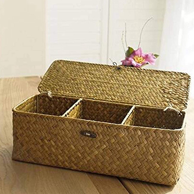 Wc Papier Korb-3 Plaid Rattan Wc Schlecht Lagerung Organizer Korb-Schmuck Kosmetik Lagerung Korb