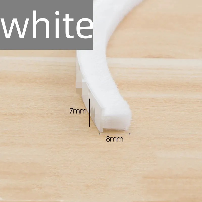 5/10M Self-adhesive Sealing Brush Strip Door Window Weather Stripping Soundproof Dust Sealing Strip Door Gap Filler Gasket