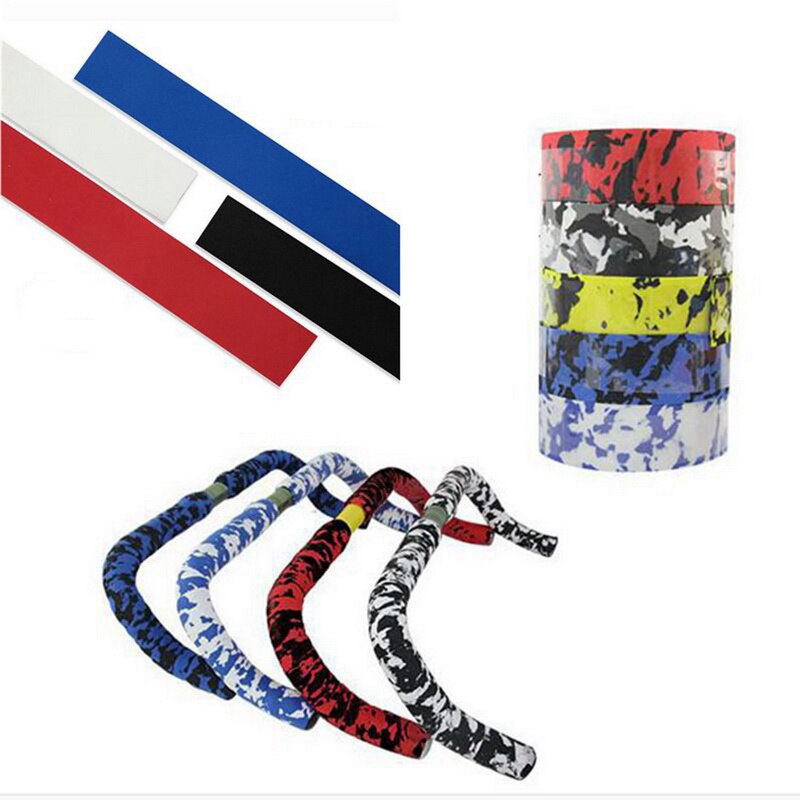 1 stück Rennrad Fahrrad Lenker Band Camouflage Radfahren Griff Gürtel Kork Wrap Mit Bar Plugs Lenker Band Wrap