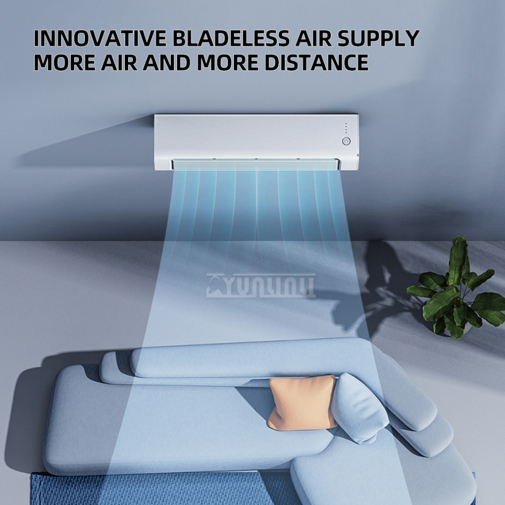 Haushalts-wandventilator, leiser, blattloser ventilator, tischventilator mit schüttelkopf
