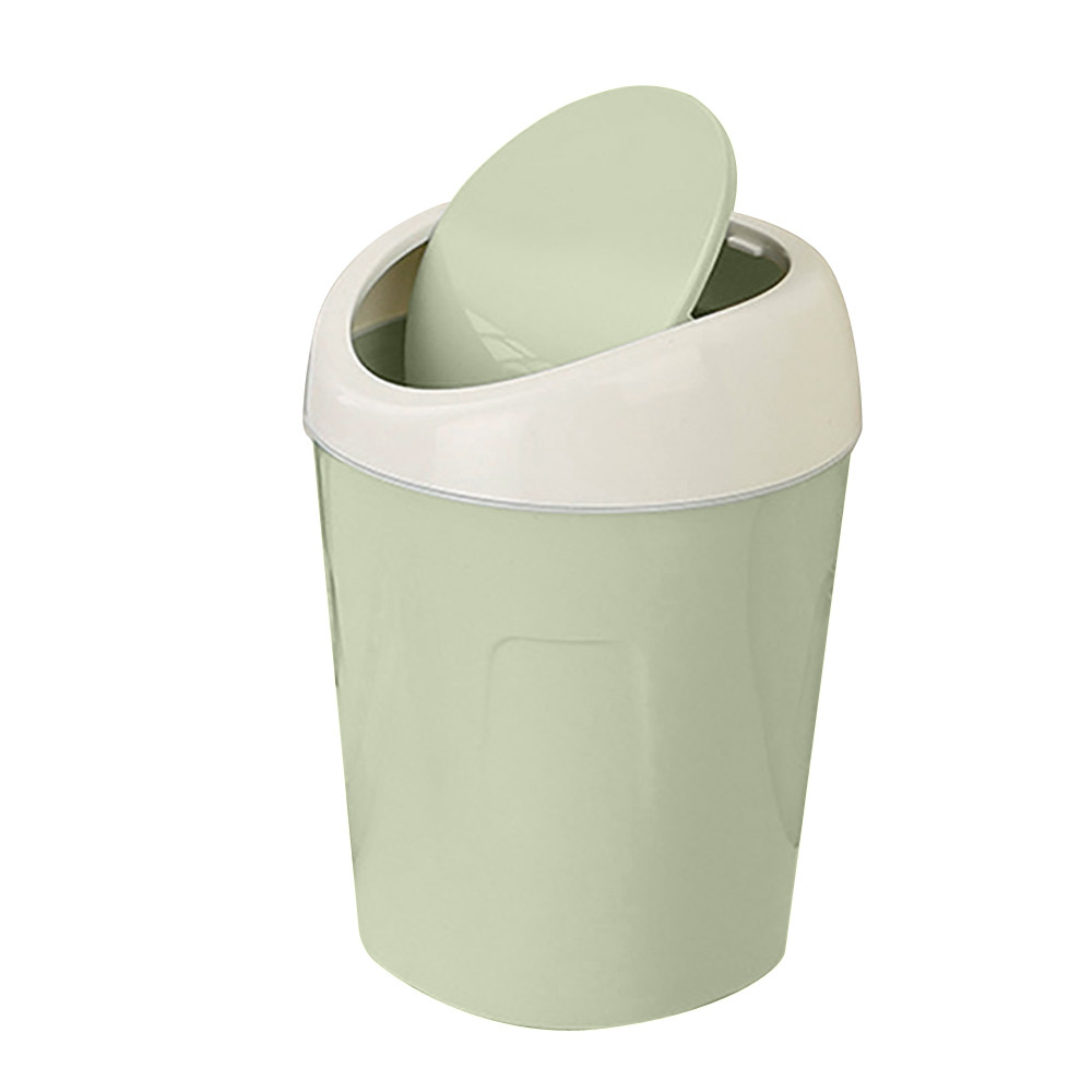 Escritorio Mini pequeño cubo de basura de escritorio cesta de basura hogar/Oficina suministros de basura cubo de basura artículos diversos caja de barril # T5P: Green 
