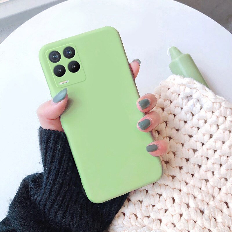 Funda para realme 8 pro de 6,4 pulgadas, carcasa fina mate suave de tpu sin huella dactilar: For Realme 8 Pro / green