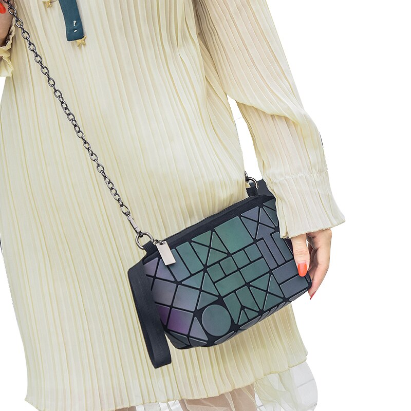 Hand-Held purses and handbagsWomen Shoulder Bag Trendy Rhombic Geometric Messenger Bag Lattice Clutch Purse