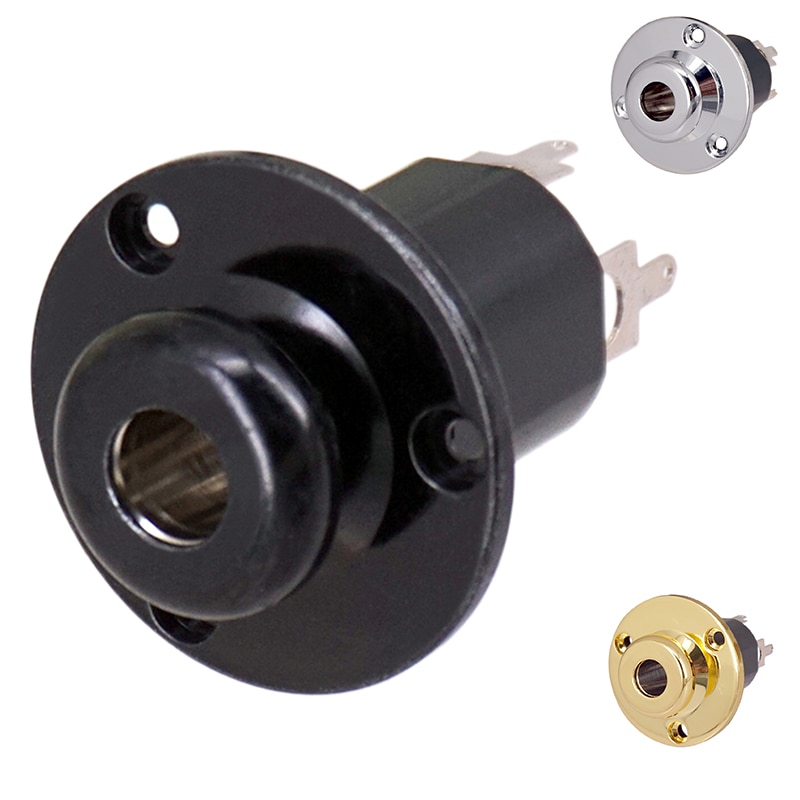 Bass Guitar Output Input End Pin Jack-6.35 Acoustic Guitar Equalizer EQ Preamp Socket 6.35mm Guitar Accessories