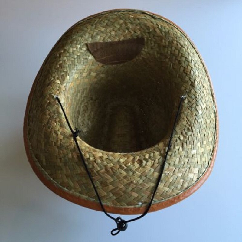 Summer Unisex Western Handmade Cowboy Australian Cowboy Straw Sun Hat With Band Men Beach Wide Color Brim Cowgirl Cap