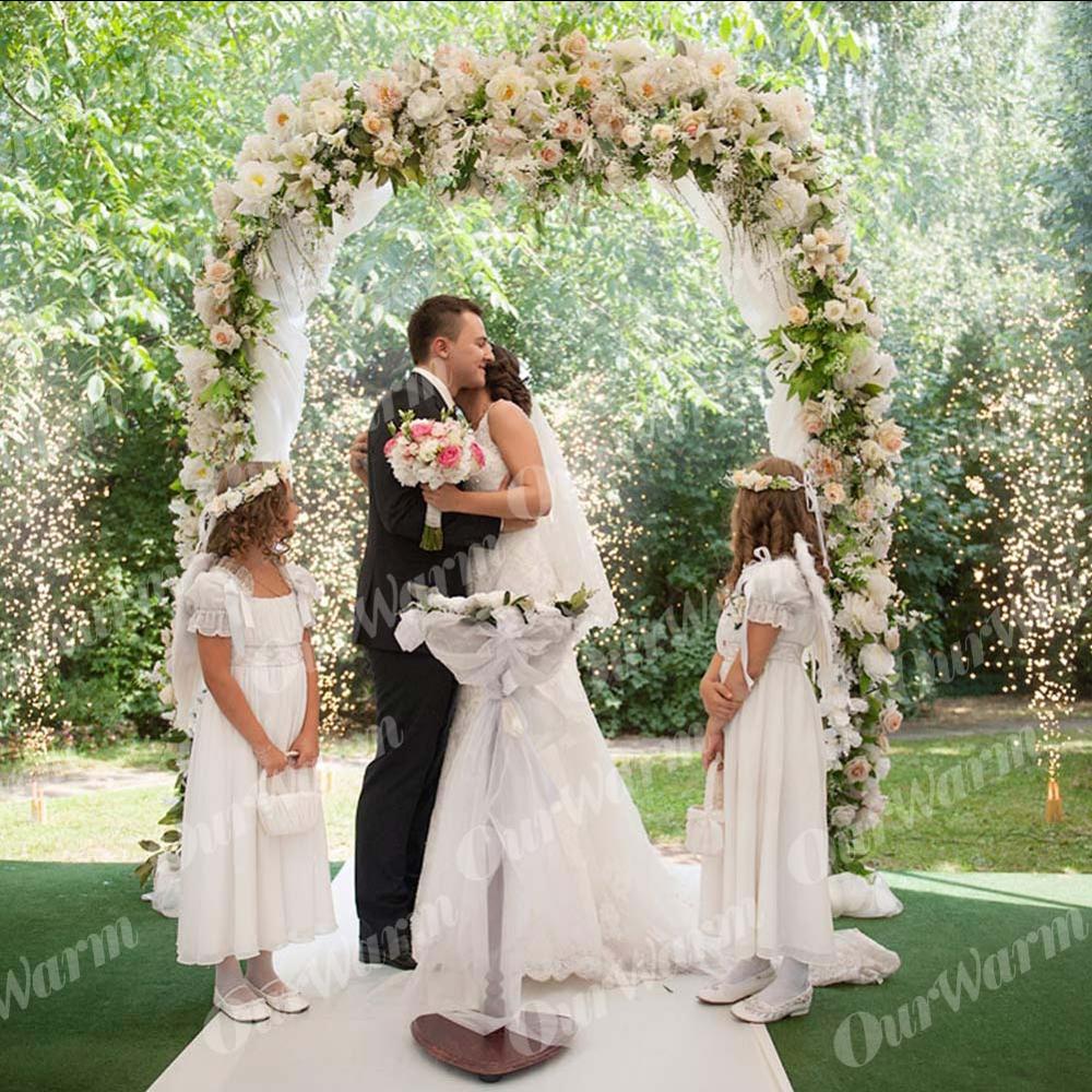 Ourwarm metal bryllup bue stå baggrund pergola haveindretning blomst med ramme ægteskab fødselsdag bryllupsfest dekoration diy