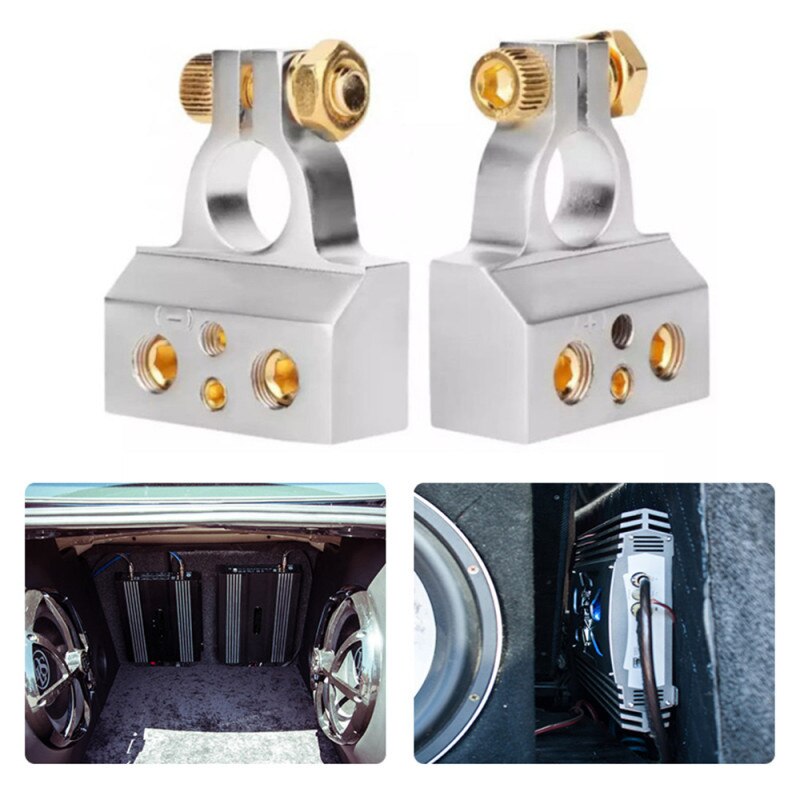 2PCS/set 2GA-10GA Car Battery Clip Connector Car Audio Modified Battery Head, Battery Clip Fit for Most Car, Boat, Van Battery