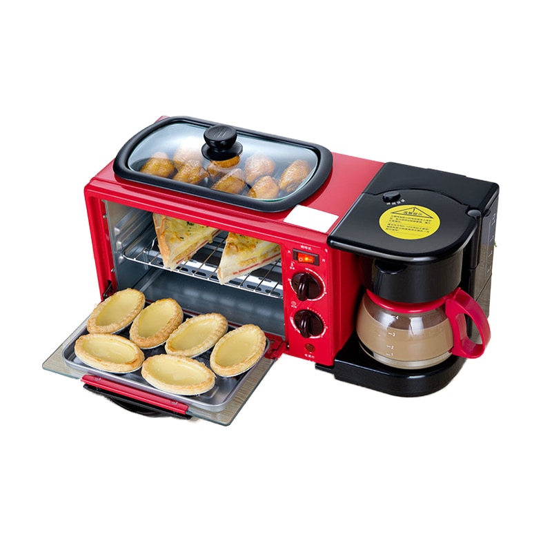 3- i -1 morgenmaskine husstand smart multifunktionel brødmaskine køkken madlavningsapparater automatisk timing lille ovn