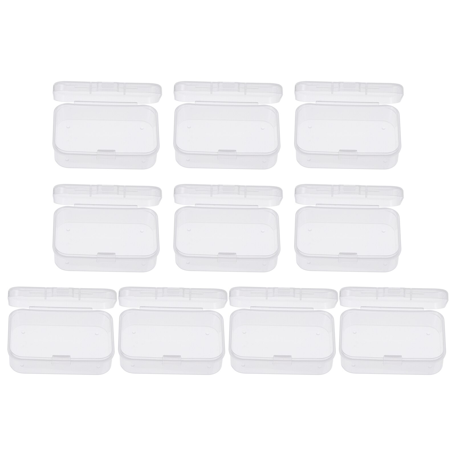 10 Pcs Accessories Storage Containers Plastic Storage Boxes (Transparent)