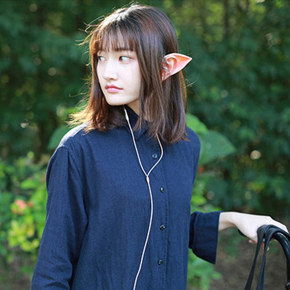 In-ear-kopfhörer mit niedrigem bass, superklarer klangqualität, elfen-design mit mikrofon, silikon, kabelgebunden, ideal für halloween-cosplay, headset