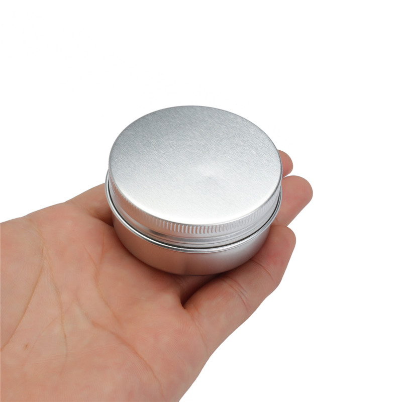 24/96pcs 50g Empty Refillable Bottles Aluminum Round Tin Cans Box Silver Cream Jar Pot Case Screw Thread Lid Lip Balm Container