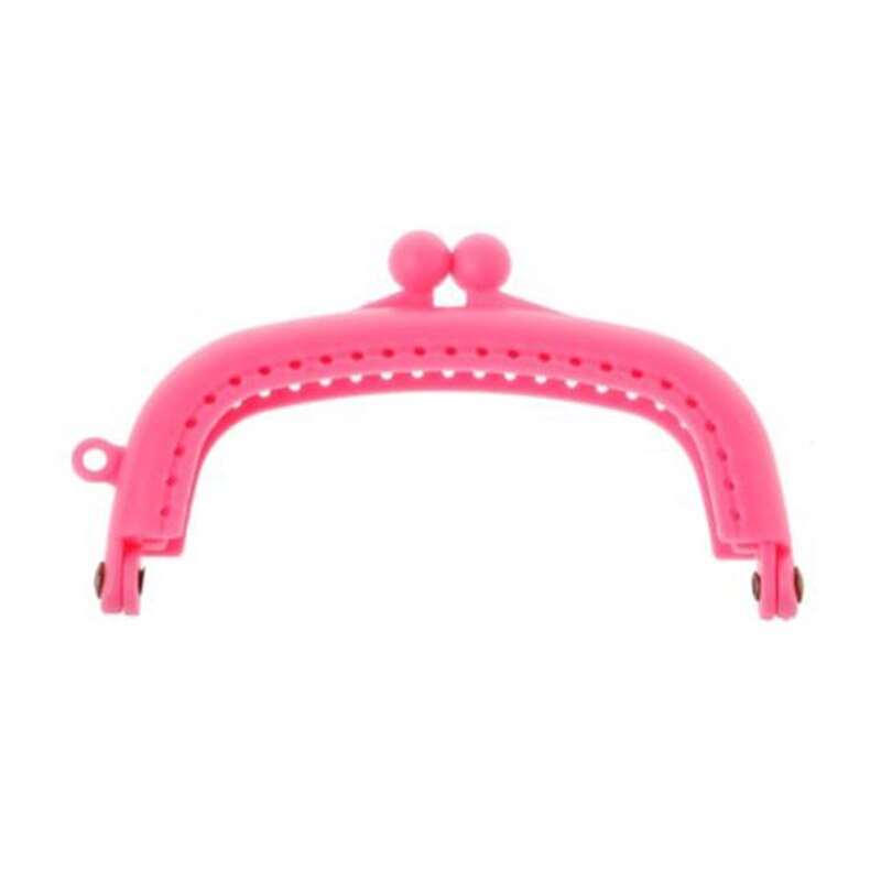 Candy Color Resin Coin Purse Bag Arc Frame Kiss Clasp Lock Handbag 8.5cm Bag Parts & Accessories: pink