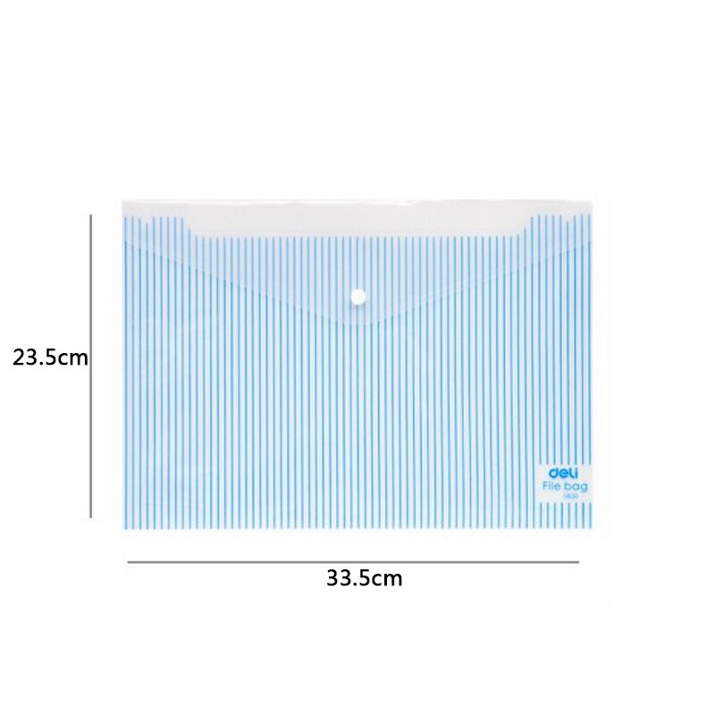10 PCS Simple Blue Transparent File Bag A4 Button ... – Grandado
