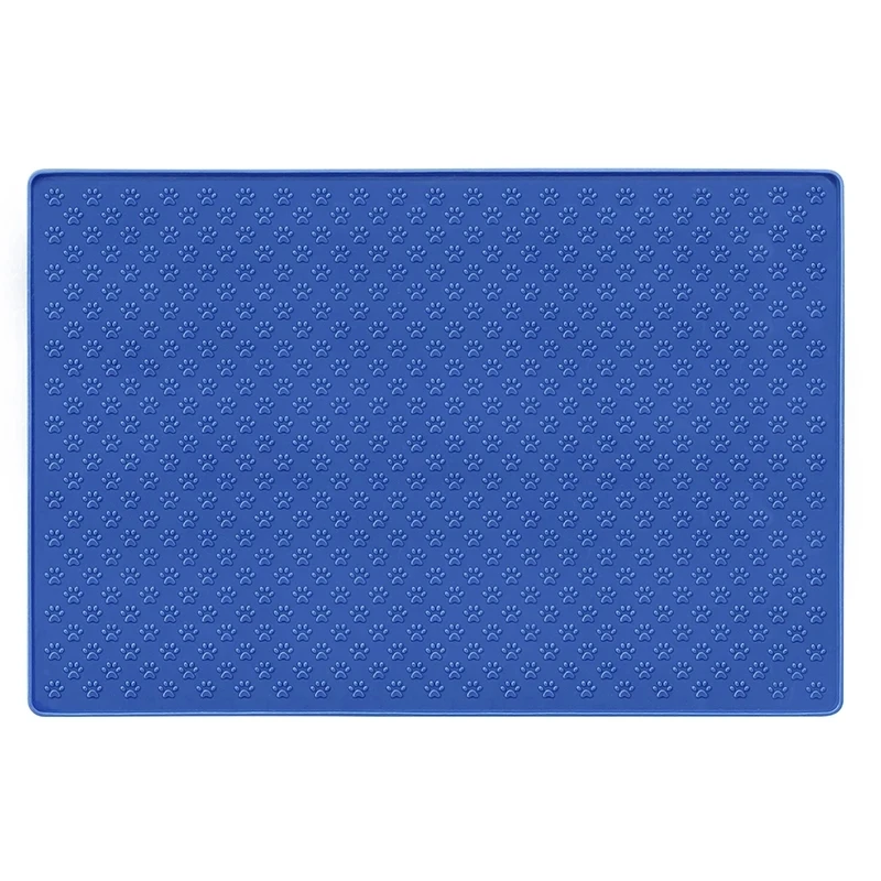 Huisdier Placemat Kat Hond Drinken Voeden Placemat Feeder Matten Kat Voermat Hondenvoerbak Mat Siliconen Waterdichte Voerbak Pad: XS / Blauw