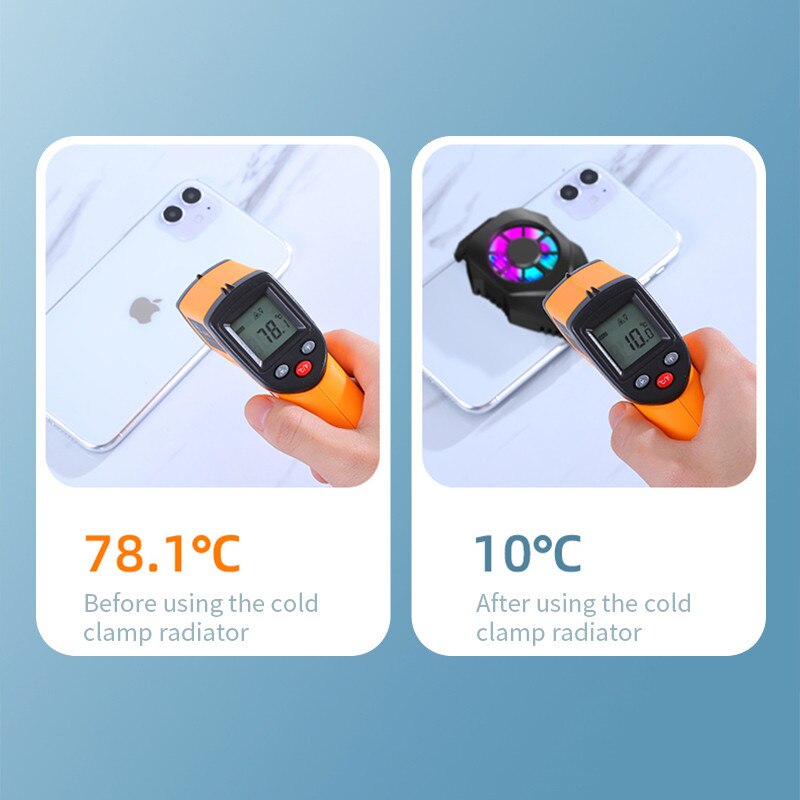 Voor Oneplus 8 7 Pro 8T Mate 30 Pro P40 Pro Game Mobiele Telefoon Cooler Draagbare Ventilator Honor 10 9 V20 Magic 2 3 Pro Realme Gt