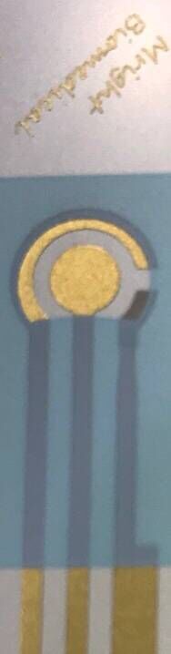 Flexible three-electrode gold electrode reference electrode silver/silver chloride working electrode counter electrode gold