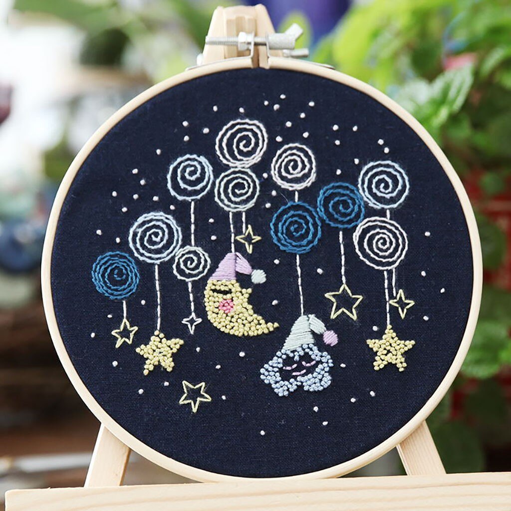 Embroidery Set Full Range Of Cross Stitch Stamped Embroidery Cloth With Floral Kit Dentelle Et Broderie A Coudre Kit Broderie