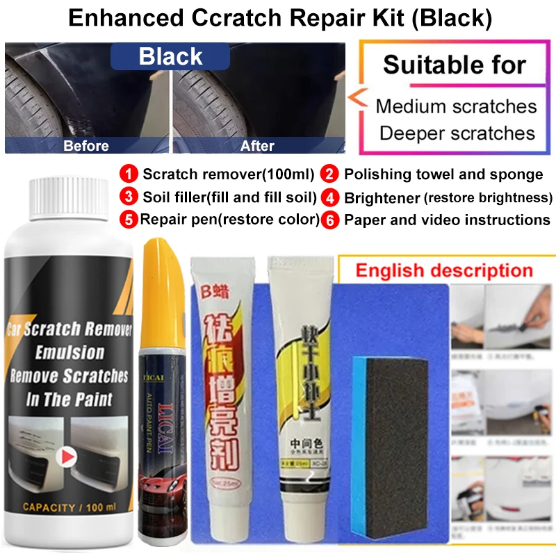 Auto Kras Remover Verf Care Tools Auto Swirl Remover Krassen Reparatie Polijsten Auto Body Slijpen Compound Anti Kras Wax: Ivoor