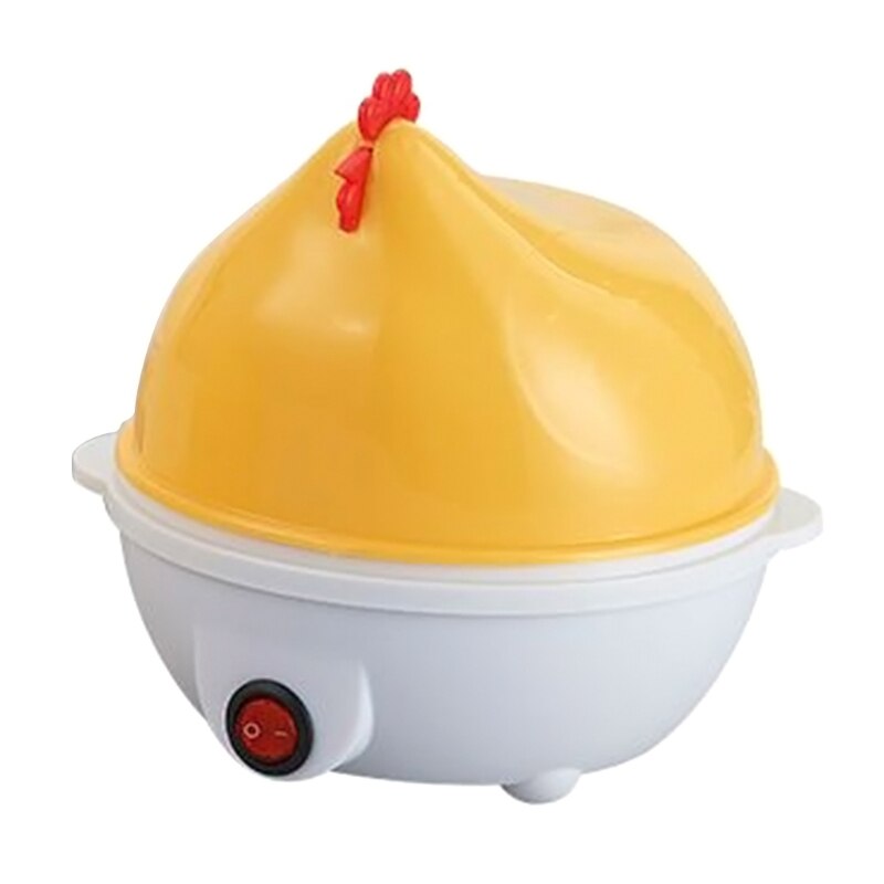 Electric Egg Steamer 7 Egg Capacity Electric Egg Cooker for Hard Boiled Eggs Multi-function Cartoon Hen Egg Boiler: Yellow / EU