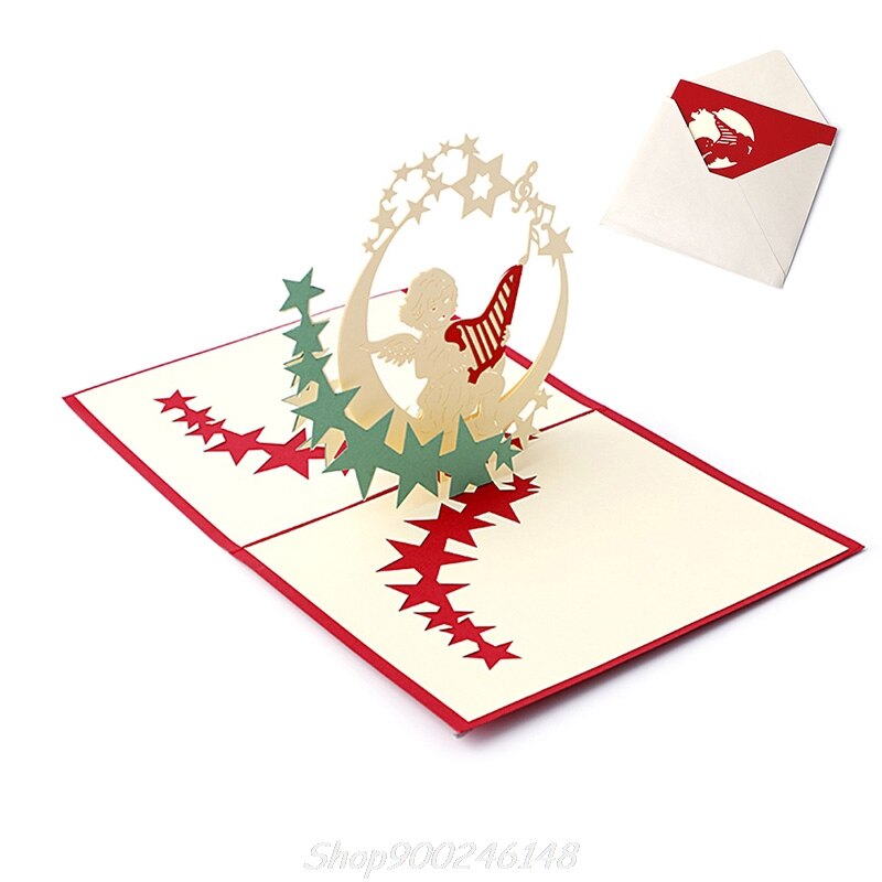 25 Styles 3D Pop UP Greeting Card Cat Box Animal Christmas Thanksgiving Birthday Handmade Jy16 20: 10