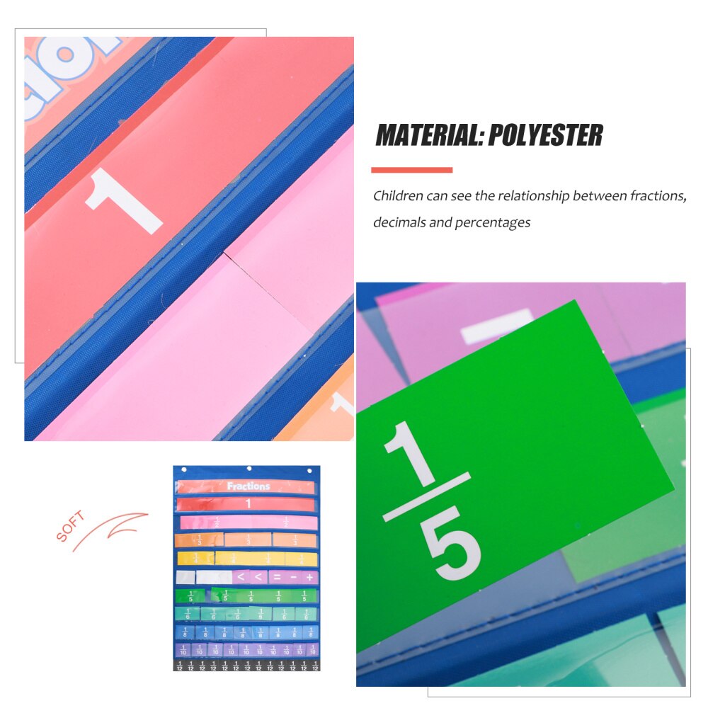 1 set of Fractional Chart Decimal Chart Teaching Fractions Cards Digital Cards