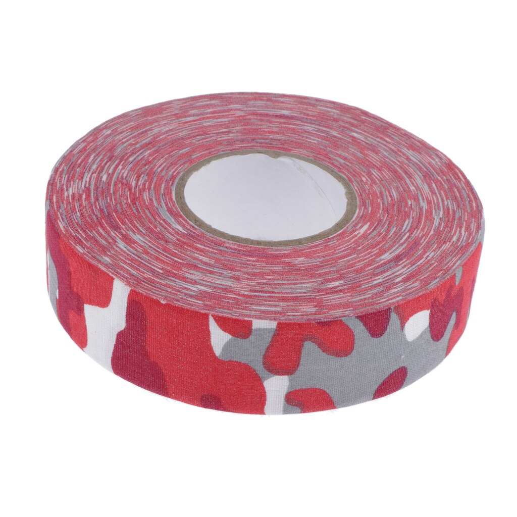 Ishockey stick tape til stick / shaft / bat , 25mm x 25m tennisracket greb tape overgrip wrap vælg farver: Rød camo