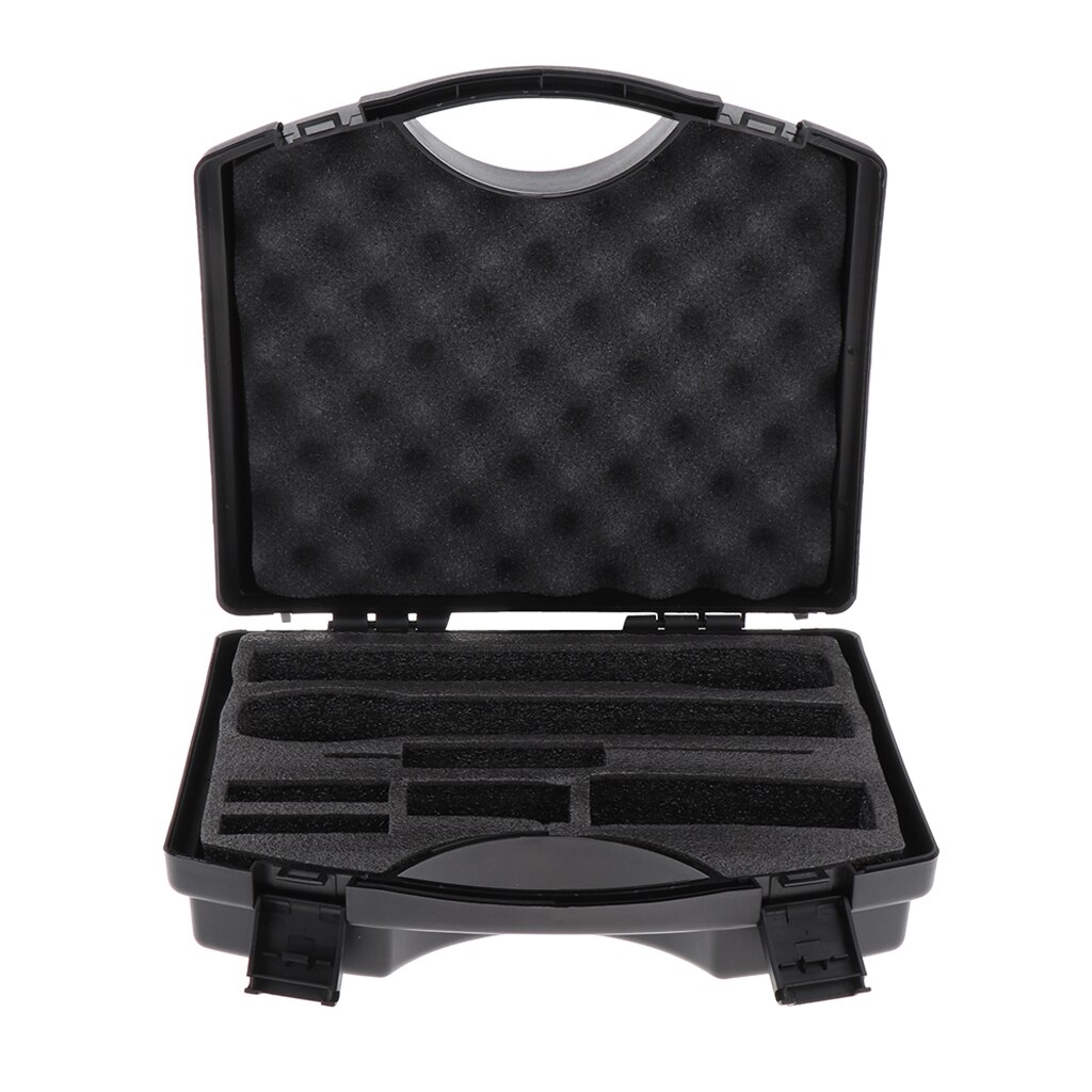 1pc Durable Plastic Wireless Microphone Storage Case Box Holds 2 Microphone
